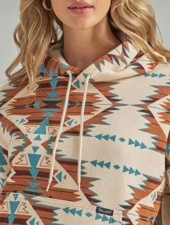 Wrangler Ladies Americana White Hoodie -Comprehensive Shop P2785580 2 36954.1692391042