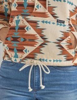 Wrangler Ladies Americana White Hoodie -Comprehensive Shop P2785580 3 74540.1692391042