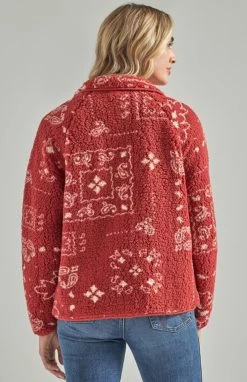 Wrangler Ladies Burnt Henna Sherpa Jacket -Comprehensive Shop P2785675 1 42941.1692302373