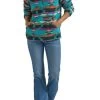 Wrangler Ladies Dark Teal Sherpa Pullover