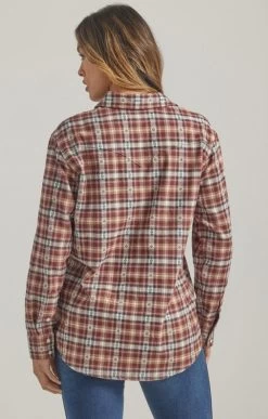 Wrangler Ladies Arganoil Western Boyfriend Shirt -Comprehensive Shop P2785940 1 55155.1692390985