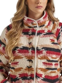 Wrangler Ladies Vintage Antique White Sherpa Jacket -Comprehensive Shop P2785980 3 07521.1691172455