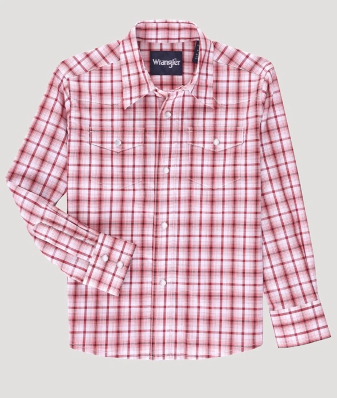Wrangler Boys Long Sleeve Red Wrinkle Resistant Shirt 1 Wrangler Boys Long Sleeve Red Wrinkle Resistant Shirt
