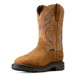 Ariat Mens Distressed Light Brown WorkHog XT Waterproof Work Boot