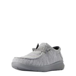 Ariat Mens Light Heather Grey Aztec Print Stretch Lace HILO