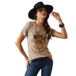 Ariat Womens Oatmeal Heather Vintage Rodeo T-shirt