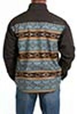 Cinch Men's Softshell DWR Blue/Brown Aztec Striped Jacket 7 Cinch Men's Softshell DWR Blue/Brown Aztec Striped Jacket -Comprehensive Shop P2793785 3 70063.1677527057