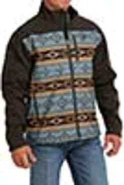 Cinch Men's Softshell DWR Blue/Brown Aztec Striped Jacket 8 Cinch Men's Softshell DWR Blue/Brown Aztec Striped Jacket -Comprehensive Shop P2793785 4 86561.1677527058