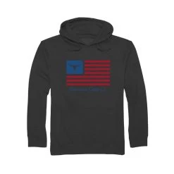 Rural Cloth Mens Charcoal American Cattle Co. American Flag Hoodie