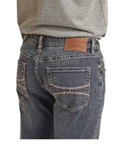 Rock & Roll Denim Men's Hooey Rope Logo Revolver Dark Wash Jeans -Comprehensive Shop P2796920 4 93111.1692378234