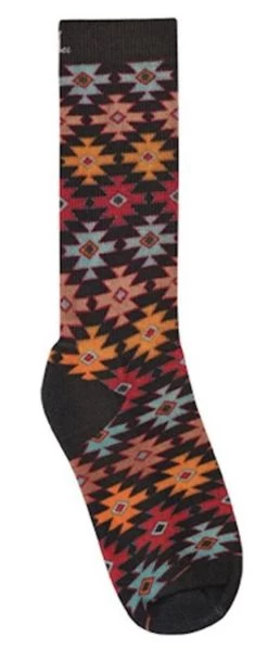 Red Dirt Hat Co Crew Cut Sock Great White Aztec Pattern