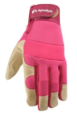 Wells Lamont Women's Hydrahyde Split Leather Hybrid Gloves In Pink