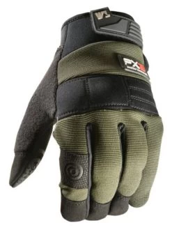Wells Lamont Men's FX3 Extra Grip Synthetic Work Gloves In Olive/Black