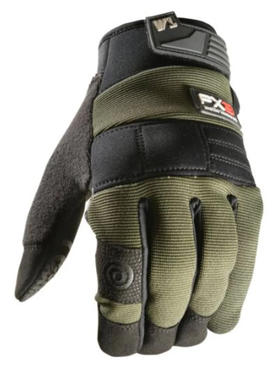 Wells Lamont Men's FX3 Extra Grip Synthetic Work Gloves In Olive/Black 1 Wells Lamont Men's FX3 Extra Grip Synthetic Work Gloves In Olive/Black
