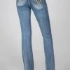 Miss Me Womens Turquoise Native Longhorn Bootcut Jean