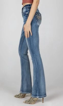 Miss Me Womens Turquoise Native Longhorn Bootcut Jean -Comprehensive Shop P2829765 3 21691.1683573158