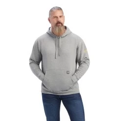 Ariat Mens Heather Grey Rebar Workman Hoodie