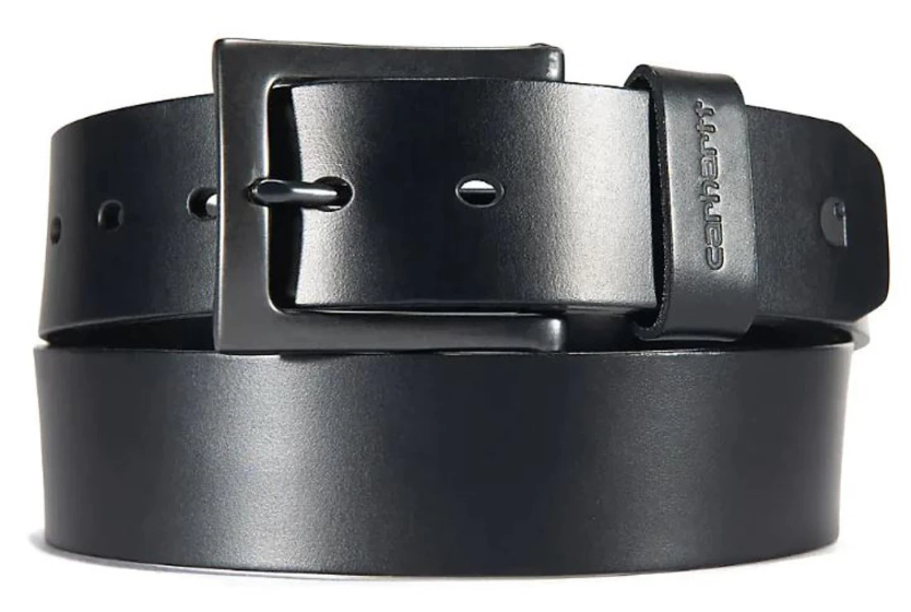 Carhartt Mens Anvil Black Leather Box Buckle Belt 1 Carhartt Mens Anvil Black Leather Box Buckle Belt