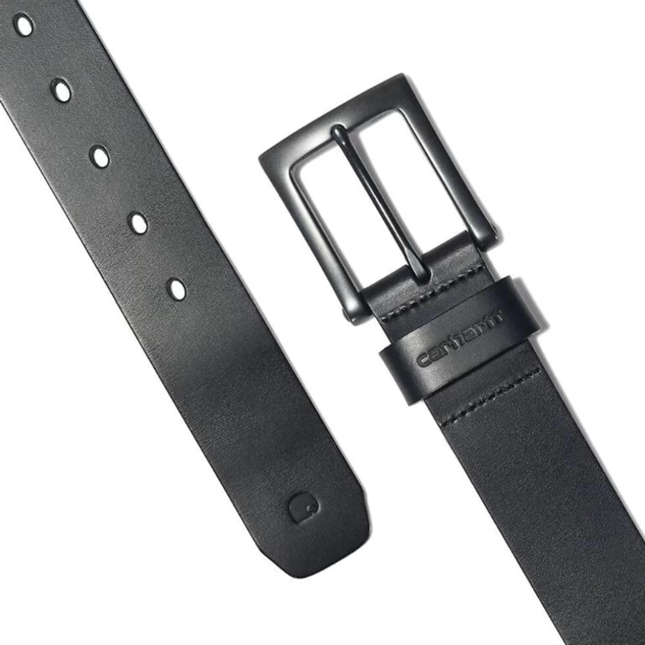 Carhartt Mens Anvil Black Leather Box Buckle Belt 3 Carhartt Mens Anvil Black Leather Box Buckle Belt - Image 3
