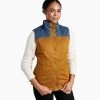 Kuhl Womens Celeste Antique Gold/Dusty Blue Lined Vest