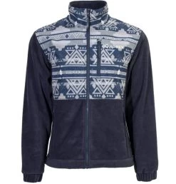 Hooey Boys Tech Fleece Jacket Aztec Pattern With Navy Fleece
