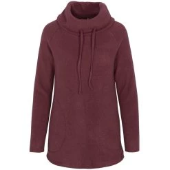 North River Women's Heather Waffle Cowl Neck Sweater