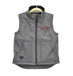 Cowboy Hardware Boys Skull Graphite Heather Vest