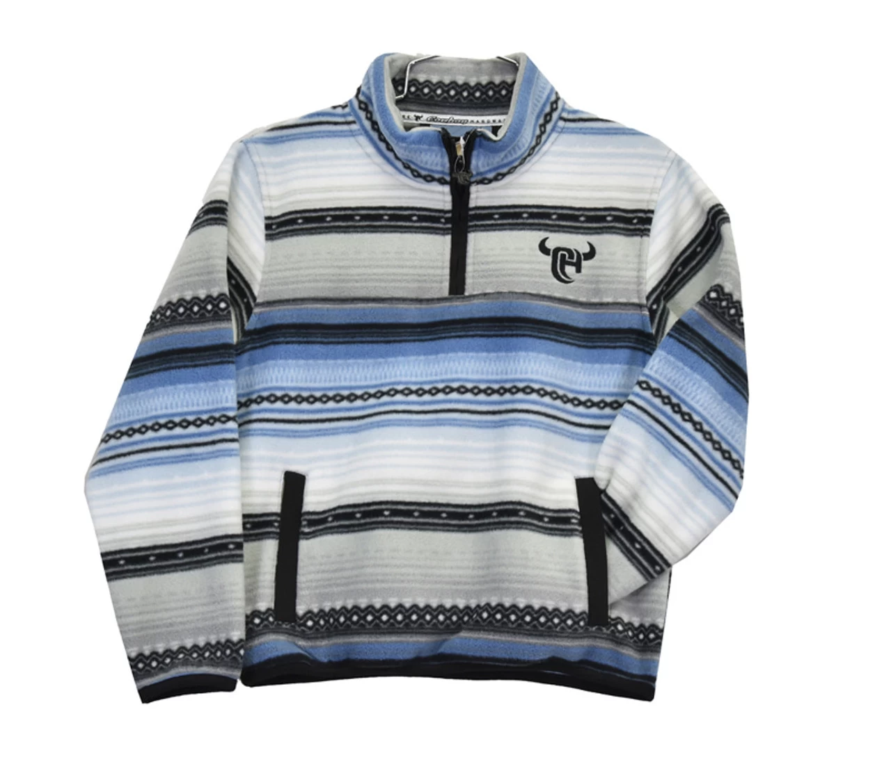 Cowboy Hardware Toddler Boys Blue Serape Print Long Sleeve Fleece Pullover 1 Cowboy Hardware Toddler Boys Blue Serape Print Long Sleeve Fleece Pullover