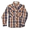 Cowboy Hardware Toddler Boys Orange/Navy Plaid Long Sleeve Western Shirt