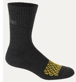 Noble Outfitters Mens 2 Pack Calf Safety Toe Heather Grey Sock