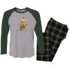 Pivotal Partners Women's Gray And Sycamore Gingerbread Long Sleeve Pajama Set