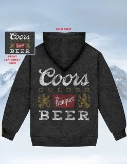 Coors Banquet Mineral Wash Black Hoodie