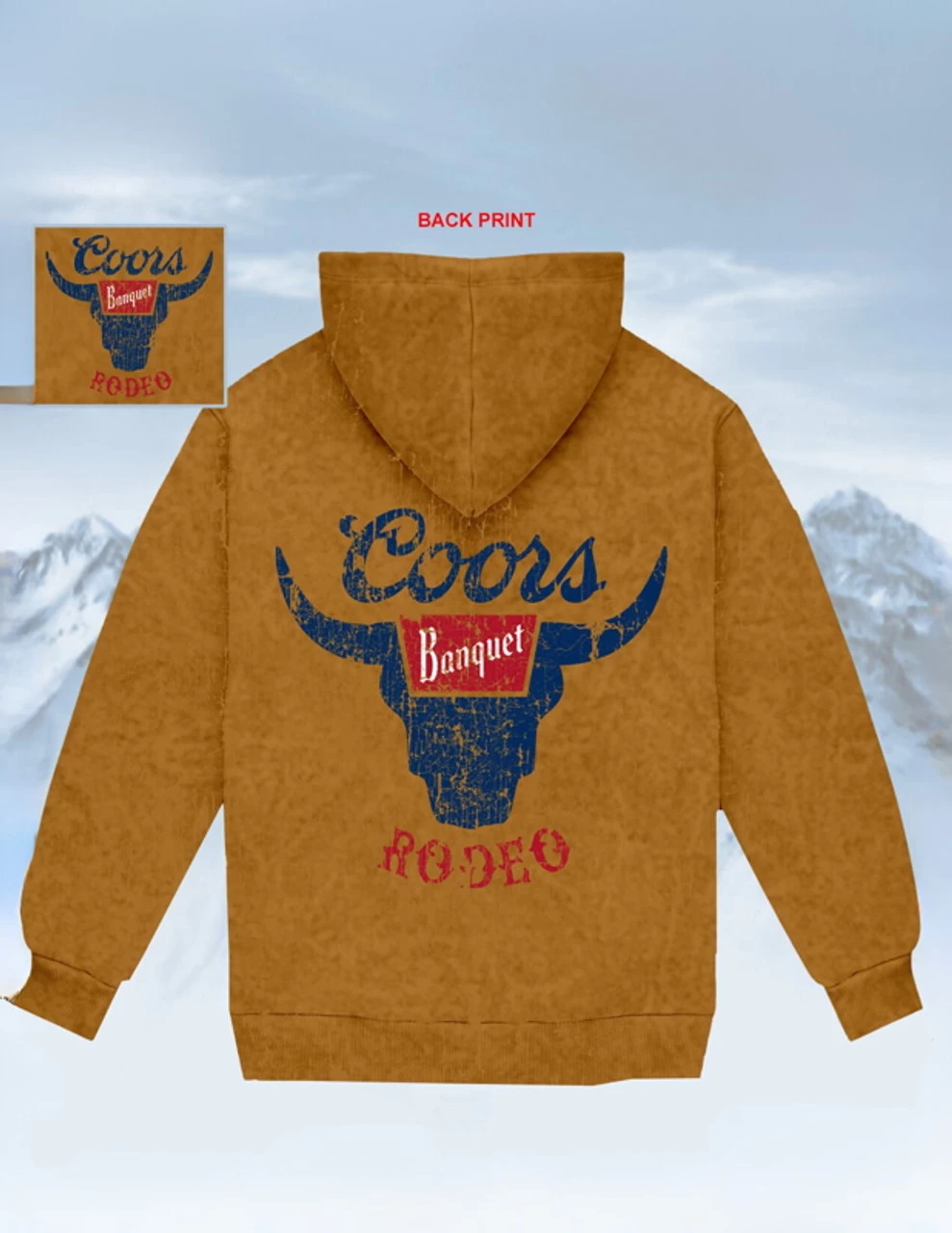 Coors Banquet Tan Mineral Wash Hoodie 1 Coors Banquet Tan Mineral Wash Hoodie
