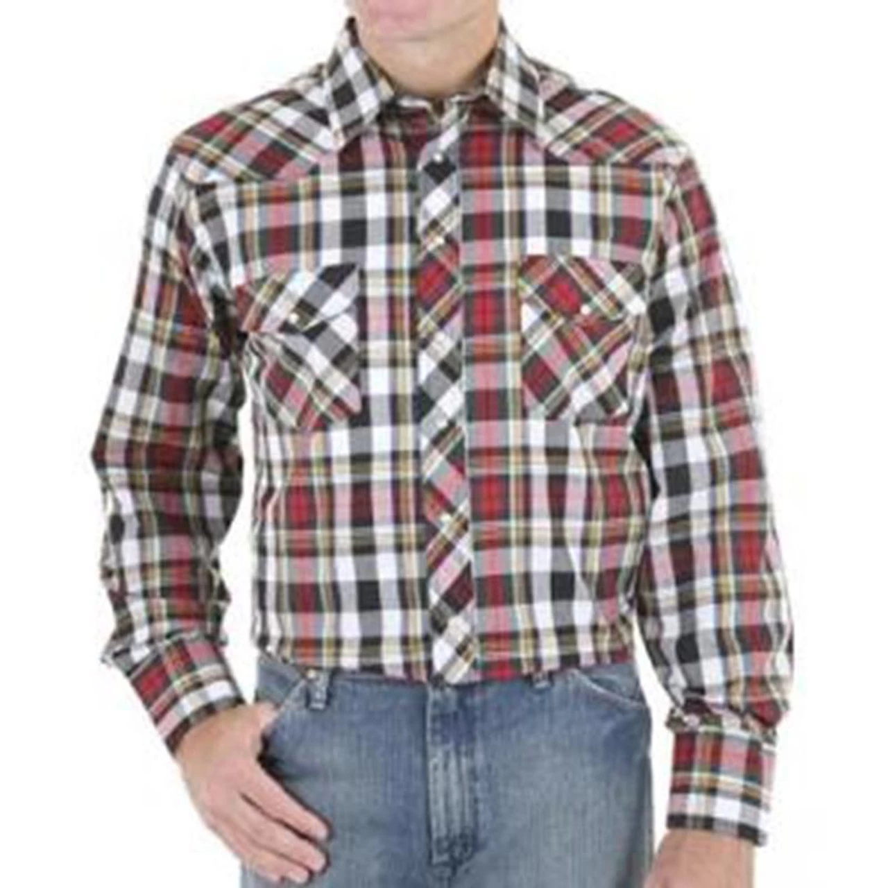Wrangler - Lightweight Plaids Long Sleeve Shirt, Big And Tall Sizes - Multi 1 Wrangler - Lightweight Plaids Long Sleeve Shirt, Big And Tall Sizes - Multi